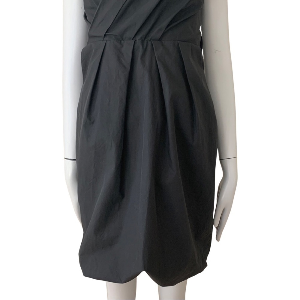 MARC JACOBS Bubble Hem Black Dress Cotton Poplin Sleeveless V-Neck LBD Size 4 - Picture 10 of 15
